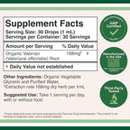 Valerian Root Drops for Sleep - Organic Valerian Root Tincture Extract 168mg - 1 FL OZ, 30 Servings (Better Absorbed Than Capsules, Enhances Valerian Root Tea) for Relaxation and Calm by Double Wood