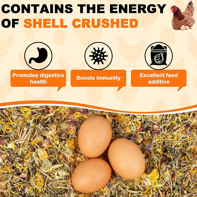 MAQIHAN 20oz Chicken Nesting Herbs - Dried Natural Herb Blend for Laying Hens,Coop Odor Control & Egg Production Support,All-Natural Poultry Feed Supplement for Chickens,Ducks (Vacuum Packed)