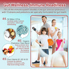 NEVISS Probiotic + Prebiotic Gummies for Adults & Kids 4+, Sugar Free Chewable 50 Billion CFUs w/Fiber, Vitamin B1 B2 D3 & Zinc, for Digestive & Gut Health, Boost Microflora Diversity, 60 Cts