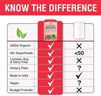 Country Farms Super Greens Berry Flavor, 50 Organic Foods, USDA Drink Mix, Multicolor, Multi, 40 Servings, 21 Oz, 2 Pack