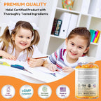 SHIFAA NUTRITION Halal Omega 3 for Kids with DHA Gummies for Brain Development, Heart & Immune Support, Plant-Based, Non-GMO, Algae-Based DHA, Gluten & Gelatin-Free Kids Omega 3 Gummies, 30 Servings