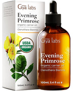 Gya Labs Organic Evening Primrose Oil for Dry Skin & Argan Oil for Hair Set - Aromatherapy Grade Essential Oils Set - 2x3.4 fl oz