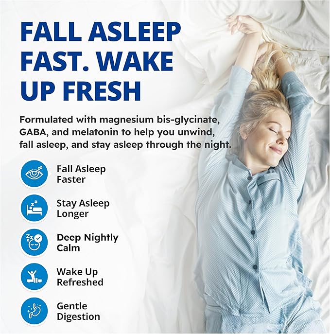 CanPrev Magnesium Bisglycinate Chelated + GABA & Melatonin, 120 Veg Caps, 120-Day Supply, Support Restful Night, Muscle Function, Promote Relaxation & Balanced Sleep-Wake Cycle, Vegan, No GMO & Gluten