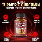 2packs 90 Capsules Turmeric Curcumin + Apple Cinder Vinegar Capsules, 6 Month Supply with Ashwagandha, Ginger, 95% Standardized Curcuminoids, Joint & Absorption Support