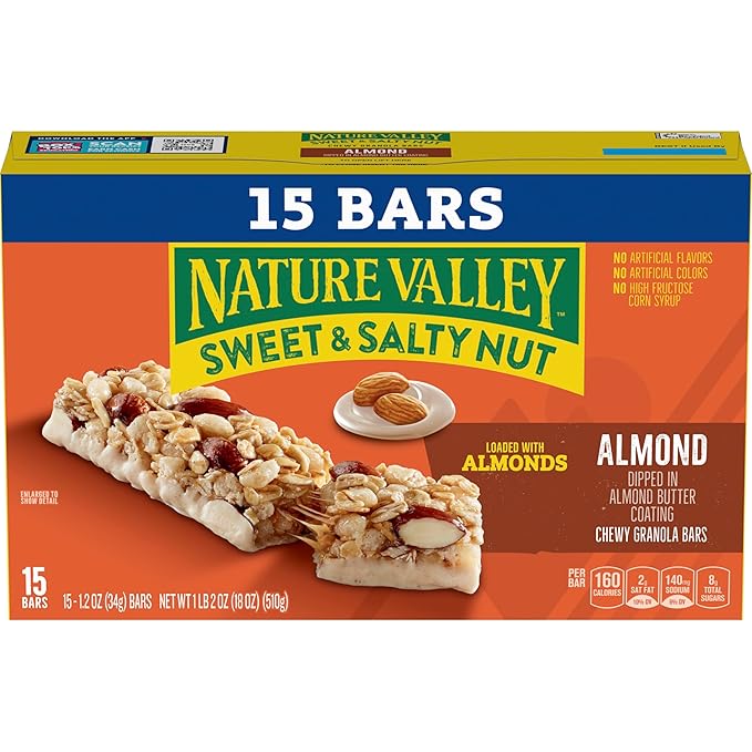 Nature Valley Sweet and Salty Nut Granola Bars, Almond, 15 Bars, 18 oz