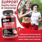 ACV Apple Cider Vinegar Gummies - Natural Support for Advanced Weight Loss, Detox, Cleansing, Digestion Plus Gut Health - ACV Gummies Supplements with 1000MG Apple Cider Vinegar Gummy with The Mother