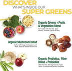 Country Farms Organic Super Greens Apple Banana Flavor, 50 Organic Super Foods, Packed with Fiber, USDA Organic Drink Mix, Fruits, Vegetables, Mushrooms & Probiotics, Supports Energy, 5g Fiber