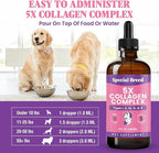 Premium Collagen for Dogs - Liquid Support for Joints, Skin, Coat, Bone, Immune System & HIPS - Collagen Supplement - Made in USA - 8oz