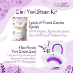 Fivona Yoni Steam Kit 2-in-1 Seat with V Steaming Herbs Sunrise Recipe for Detox, Cleansing, PH Balance and Odor Control
