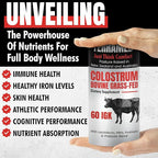 Colostrum Supplement | Bovine Grass Fed Colostrum with 60% IgG | with Lactoferrin PRPs Probiotics & Prebiotics | Gentle on Kids & Adults | GMO-Free | Tastes Delicious | 90 Gummies
