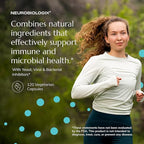 Neurobiologix Neuro-Immune Infection Control, Monolaurin & L Lysine with Elderberry, Olive Leaf, Cinnamon Bark & Grape Seed, Daily Immune Support for Men, Women & Kids, Gluten Free, 120 Capsules