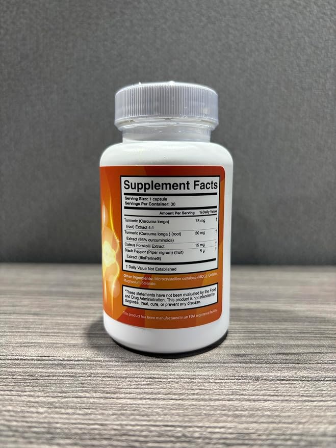 Flexi Move – FlexiMove Daily Botanical Supplement with Turmeric & Black Pepper Extract – High Absorption, Clean, Stimulant-Free Formula – Non-GMO, Made in USA, 30 Capsules, 2 Month Supply