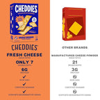 Cheddies Crackers Double Cheddar | Healthy Snacks Made with Real Cheddar Cheese and Simple Ingredients | Non-GMO | Cheesy Crackers | 4.2 Ounce (Pack of 6)