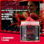 zipvit Creatine Monohydrate Gummies (5g) – Pre-Workout Energy & Muscle Growth Support for Men & Women | Strawberry Electrolyte Gummies (135 Count)