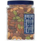 PLANTERS Unsalted Premium Nuts 34.5 oz Resealable Container- Contains Roasted California Pistachios, Cashews, Almonds, Hazelnuts & Pecans - No Artificial Flavors or Colors
