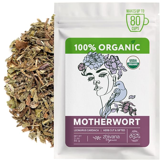 Organic Motherwort Herb (3oz.) - Leonurus cardiaca – Dried Loose Leaf Motherwort for Herbal Tea & Tincture - Heart & Emotional Balance Support
