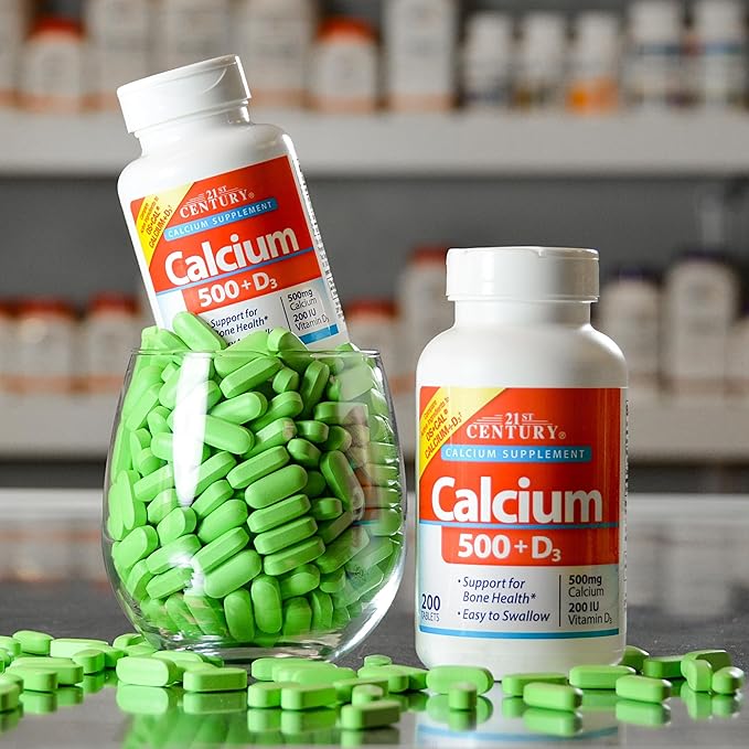 21st Century Calcium 500 mg Plus D3 Tablets, 400 Count