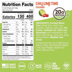 Lenny & Larry's FITZELS Protein Pretzels (Chilli Lime Time) 8 Individual Bags 3 oz Each – High Protein Snacks with 20g of Plant Based Protein – Healthy Vegan Pretzels – Delicious Salty Taste