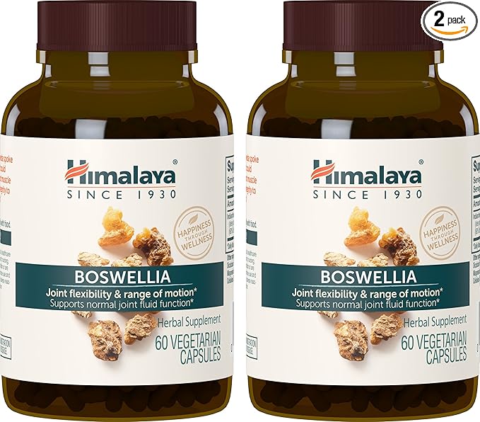 Himalaya Boswellia, Joint Support for Mobility and Flexibility, Promotes Tissue Preservation, 250 mg, 60 Capsules, 1 Month Supply, 2 Pack