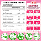 2 Pack Calcium Citrate Gummies, Calcium Supplements for Women & Men, High Absorption Calcium Gummies with Vitamin D3, Magnesium & Zinc for Muscle, Bone & Immune Support, Strawberry Flavor