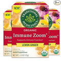 Traditional Medicinals Tea, Organic Immune Zoom Lemon Ginger - Supports Immune Function - Kosher, Non-GMO, Caffeine-Free, Compostable - 48 Tea Bags (3 Pack)