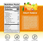 Designer Wellness Energy Smoothie, Real Fruit, 100mg Natural Caffeine, 5g Protein, Low Carb, Zero Added Sugar, Gluten-Free, Fruit Punch, 12 Count
