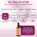 Organic BHA Peeling 2% • Natural Salicylic Acid Exfoliant • Pore Refining Complex • Facial Exfoliant for Smoother-Looking Skin • Refines Skin Appearance • Made in Germany