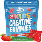 TASTY GAINS Kids Creatine Gummies with Vitamin B12 for Growth Support, Kids Vitamin Gummies for Daily Nutrition Support, Gummy Vitamins for Kids, Easy Chew Supplement for Children