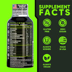 Vitamin Energy Workout+ Extra Strength Energy Shot Sour Apple 12 Pack, 260mg Natural Caffeine, Pre-Workout, B-Vitamins, Minerals, Endurance & Performance, Zero Sugar, Gluten-Free, Vegan, 1.93 fl oz