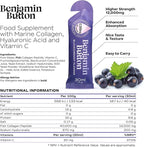12,000mg Marine Collagen Liquid Shots| Hydrolyzed Marine Collagen Peptides w/Hyaluronic Acid & Vitamin C for Skin, Hair & Joints | Berry Black Currant Flavor, 14 Servings 30ml