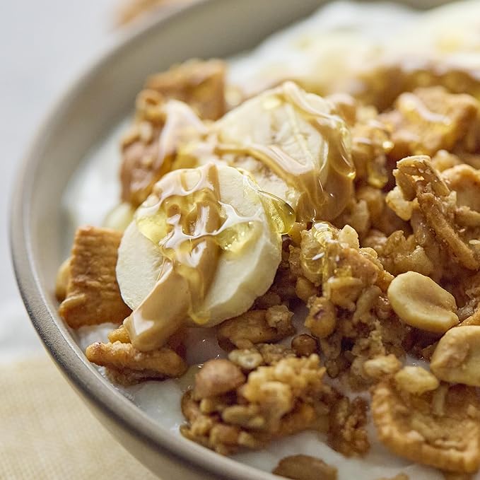 Catalina Crunch Protein Granola - Low Sugar Breakfast Cereal with 13g of Protein - Gluten Free, Keto Friendly - Peanut Butter - 8 oz. Bag (Pack of 3)