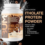 RAW Whey Isolate Protein Powder, Mocha Latte (CBUM Itholate Protein) - 100% Grass-Fed Sports Nutrition for Muscle Growth & Recovery - Low-Fat, Low Carb, Naturally Flavored - 25 Servings