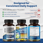 VEGATOT Organic Cortisol Wellness Complex 15-in-1 Formula with Magnesium Ashwagandha St. John's Wort Valerian Rhodiola Rosea Passionflower Chamomile