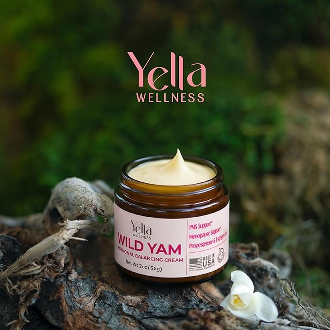 Wild Yam Cream for Hormone Balance – Progesterone Cream Alternative for PMS & Menopause Relief – Made with Organic Hormone Balancing Extracts - 2oz