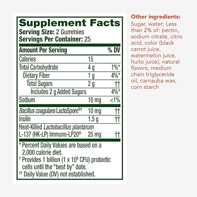 Align Probiotic,3-in-1 Biotic Gummies,Pre + Pro + Postbiotic,#1 Doctor Recommended-Probiotic Brand‡,Helps Relieve Occasional Bloating*,BlackBerry Flavor,50 Gummies,(Pack of 2)