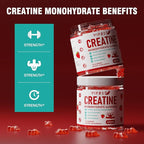VIFSSG Creatine Monohydrate Gummies 5 g for Men & Women, 120 Sugar Free Gummies with 200 Mg Magnesium Glycinate, 200 Mg L-Threonate for Muscle Support, Energy Boost