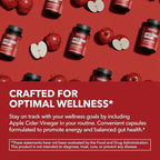 Apple Cider Vinegar Capsules with Cayenne Pepper - Bloating Relief and Appetite Suppressant - 500mg ACV and 20mg Capsicum Annuum Per Serving Unflavored - 60 Count - Vegan, Non-GMO - 2 Month Supply