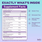 Keto Vitals Calm Magnesium Powder Packets Plus Electrolytes - Calming Drink Mix for Sleep - Natural Magnesium Glycinate Supplement with Ashwagandha KSM 66, L Theanine & Vitamin D - 30 Servings