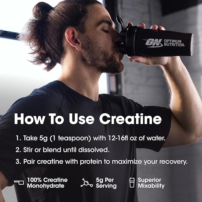 Optimum Nutrition Micronized Creatine Monohydrate Powder, Blueberry Lemonade Creatine, 60 Servings, 360 Grams (Packaging May Vary)