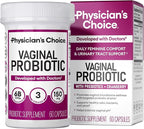 Physician's CHOICE Vaginal Probiotics for Women - pH Balance, Odor Control, Yeast Balance, Vaginal Flora & Feminine Health - 6B CFU with Organic Prebiotics and Cranberry Extract - 60 CT