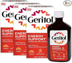 Geritol Liquid Vitamin and Iron Supplement, Energy Support, Contains High Potency B-Vitamins and Iron, Pleasant Tasting, Easy to Swallow, No Artificial Sweeteners, Non-GMO, 12 Oz, 3 Pack