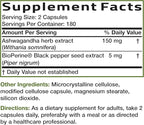 Bronson Ashwagandha Extra Strength Stress & Mood Support with BioPerine - Non GMO Formula, 360 Vegetarian Capsules