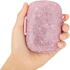 Cute Pill Organizer Small Bling Pill Case for Purse Medicine Vitamin Container Holder Daily Pill Box Container for Women Travel Medicine Kit(Pink)