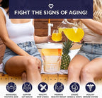 SkinnyFit - Super Youth Collagen for Women - Multi Collagen Peptides Powder - Probiotics, Fiber, Hyaluronic Acid - Non GMO, Gluten Free, Sugar Free - Beauty - Orange Pineapple (28 Servings)