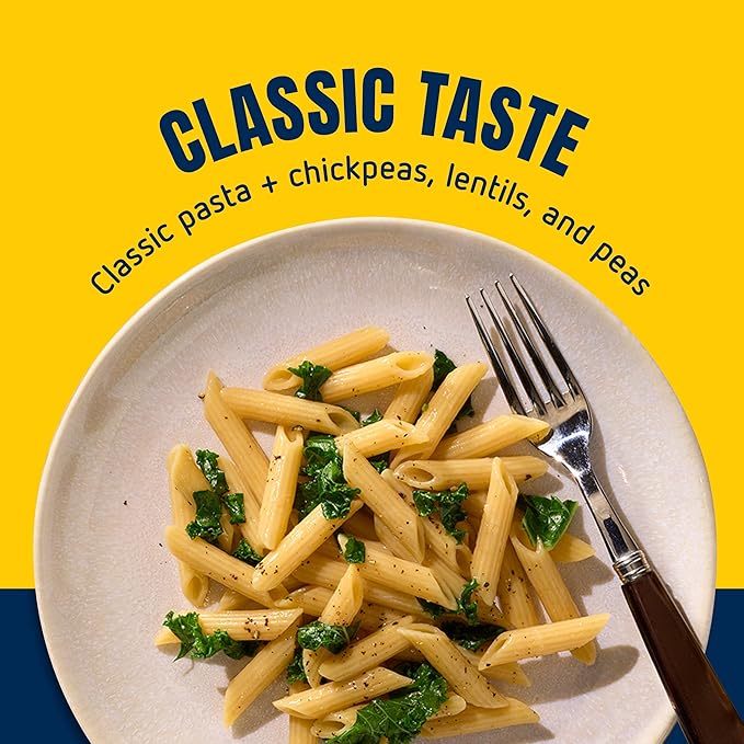 Barilla Protein+ (Plus) Penne Pasta,14.5 Ounce - plant based - Made from Lentils,Chickpeas & Peas - Non-GMO,Kosher Certified,(Pack of 4)