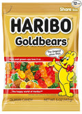 HARIBO Goldbears, Gummi Candy, 5 oz Bags (12 Packs) Assorted Flavors