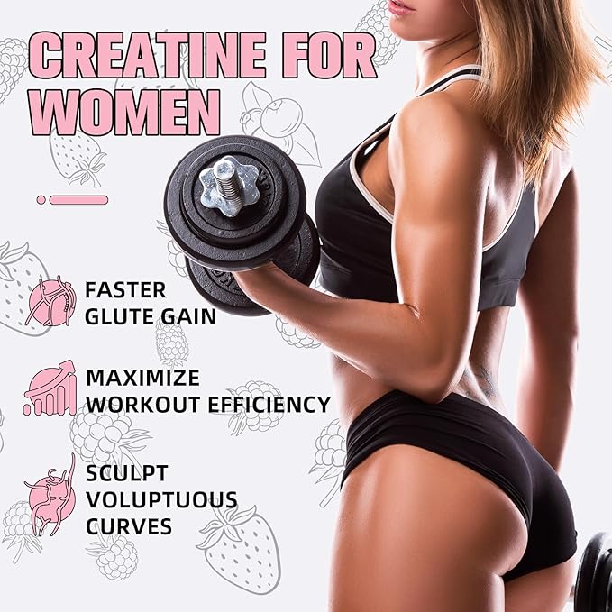 12 IN 1 Creatine Monohydrate Gummies Complex 9000mg for Women and Men，Creatine Gummies for Women with L-Carnitine，Taurine，Collagen，Vitamin C& B12，Sugar Free & Vegan，120 Gummy，Mixed Berry Flavor