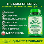 DAO Enzyme (Diamine Oxidase) - Digestive Enzymes for Women & Men - 30,000 HDU - Gut Health Supplements - Digestive Health Histamine Support - Enzymes for Digestion - 60 Capsules