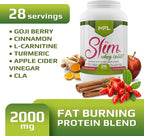 MFL Slim WHEY Protein Powder | 28g Protein | Low Carbs | Slimming Nutritional Shake | Sweetened with Stevia | 2 lbs. (Chocolate Berries)