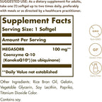 Solgar Megasorb CoQ-10 100 mg, 90 Softgels - Supports Healthy Aging - Coenzyme Q10 Supplement - Enhanced Absorption - Non-GMO, Gluten Free, Dairy Free - 90 Servings